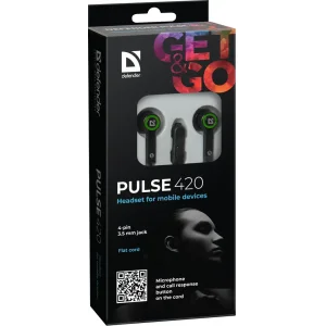 Навушники DEFENDER (63422) Pulse 420 Green UA