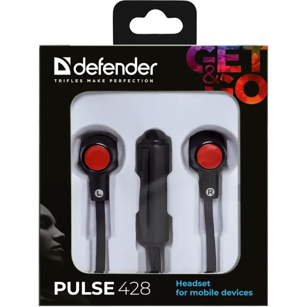 Навушники DEFENDER (63428) Pulse 428 Black/Red UA
