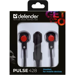 Навушники DEFENDER (63428) Pulse 428 Black/Red UA