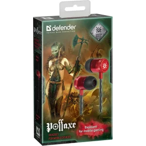Навушники DEFENDER (64453) Pollaxe Black/Red 1.2 м UA