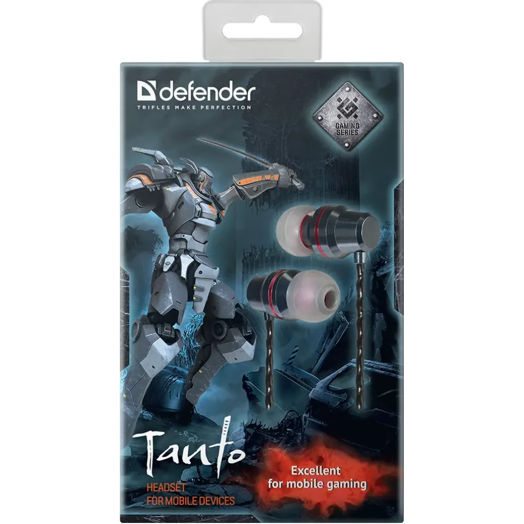 Наушники DEFENDER (64451) Tanto чёрный + серый 1.2 м UA
