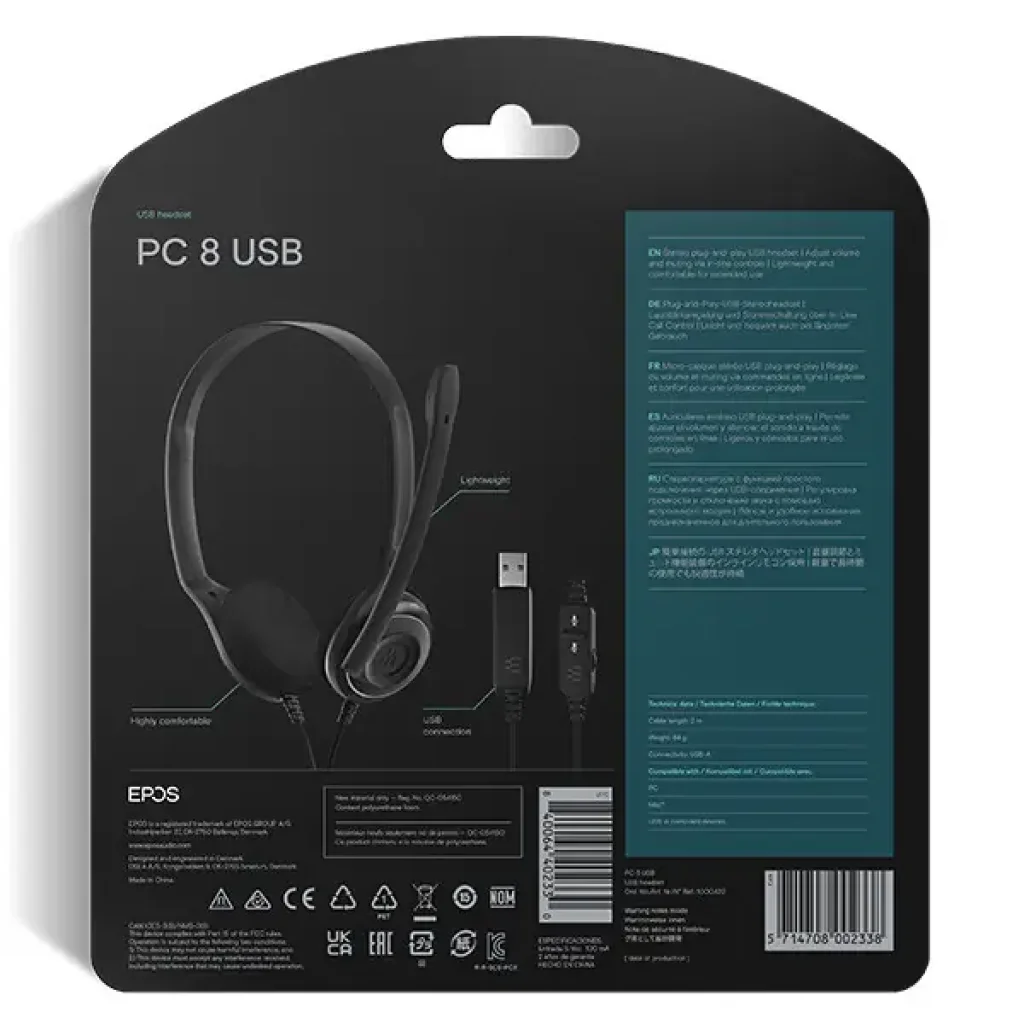 Наушники EPOS Comm PC 8 USB (1000432) UA