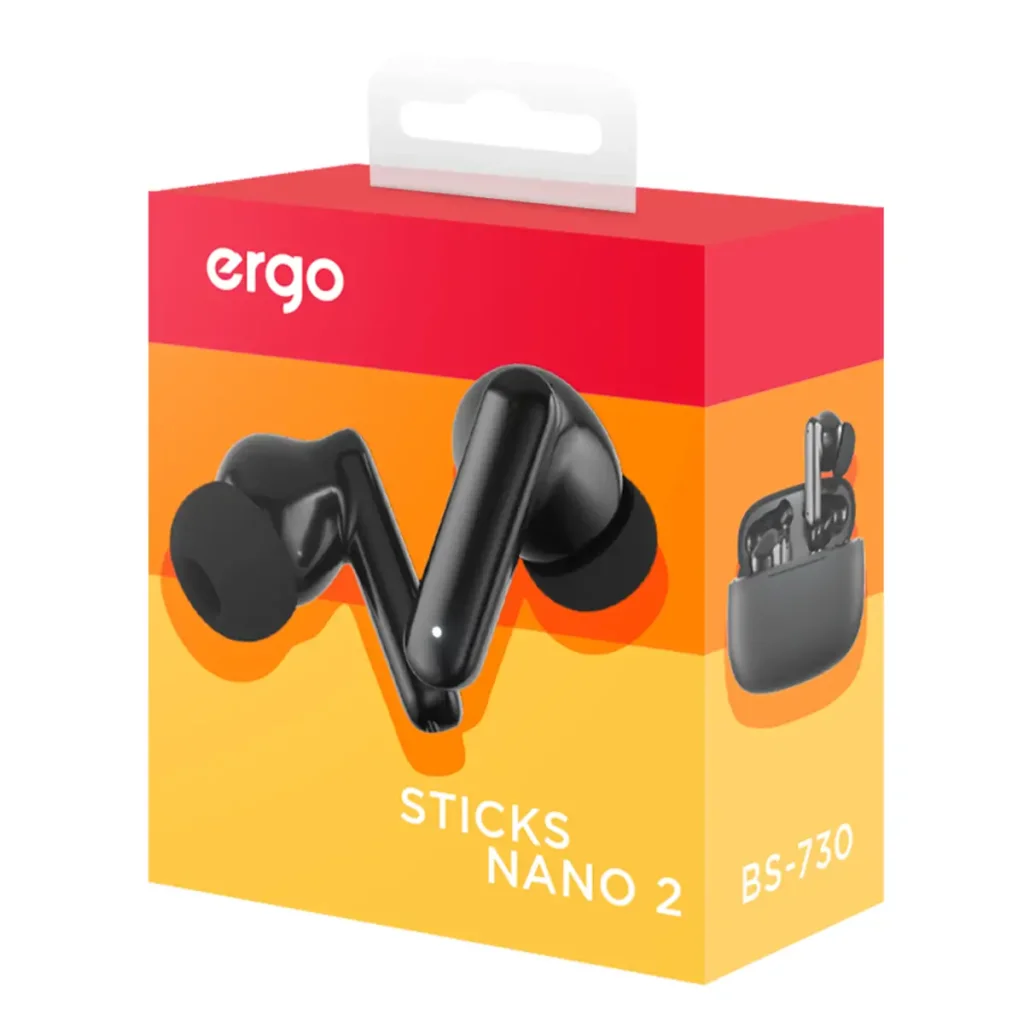 Навушники ERGO BS-730 Sticks Nano 2 Чорний UA