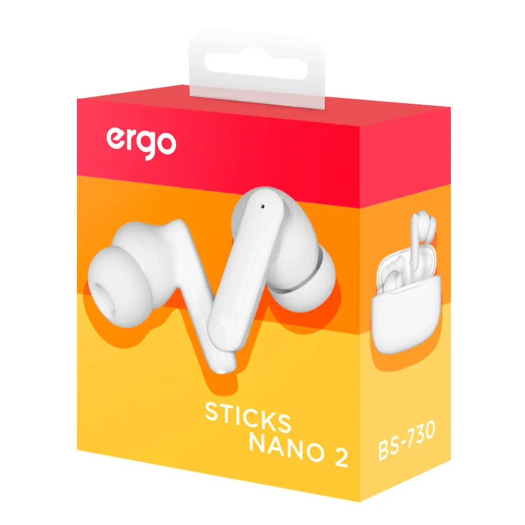 Наушники ERGO BS-730 Sticks Nano 2 Белый UA