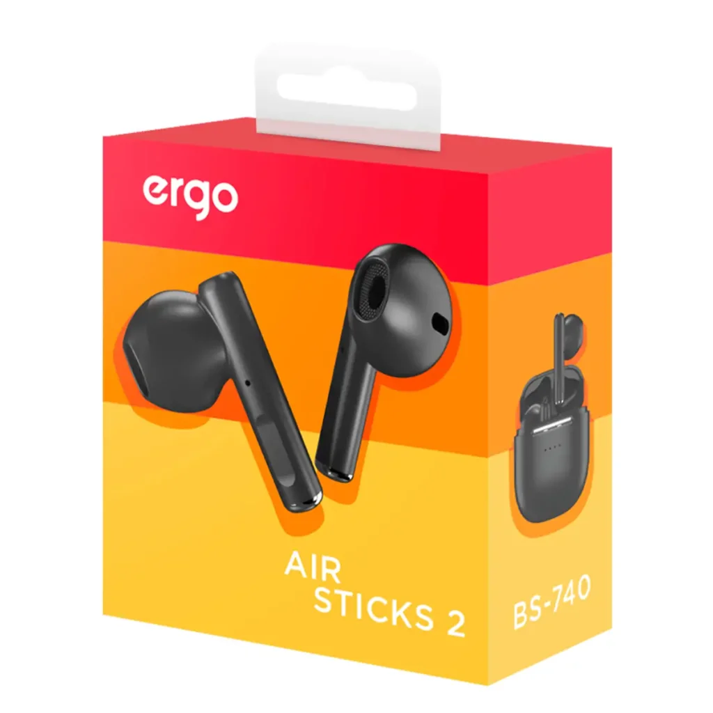 Навушники ERGO BS-740 Air Sticks 2 Чорний UA