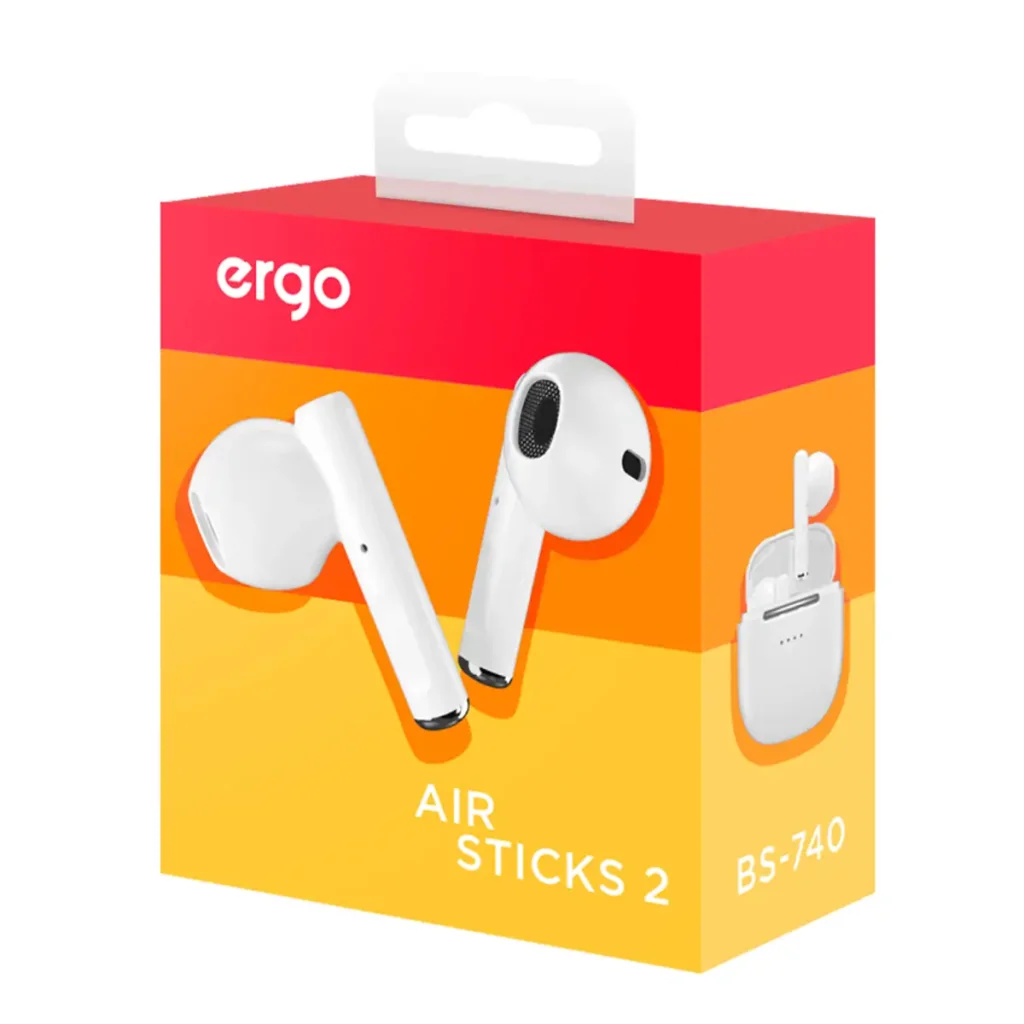 Навушники ERGO BS-740 Air Sticks 2 Білий UA