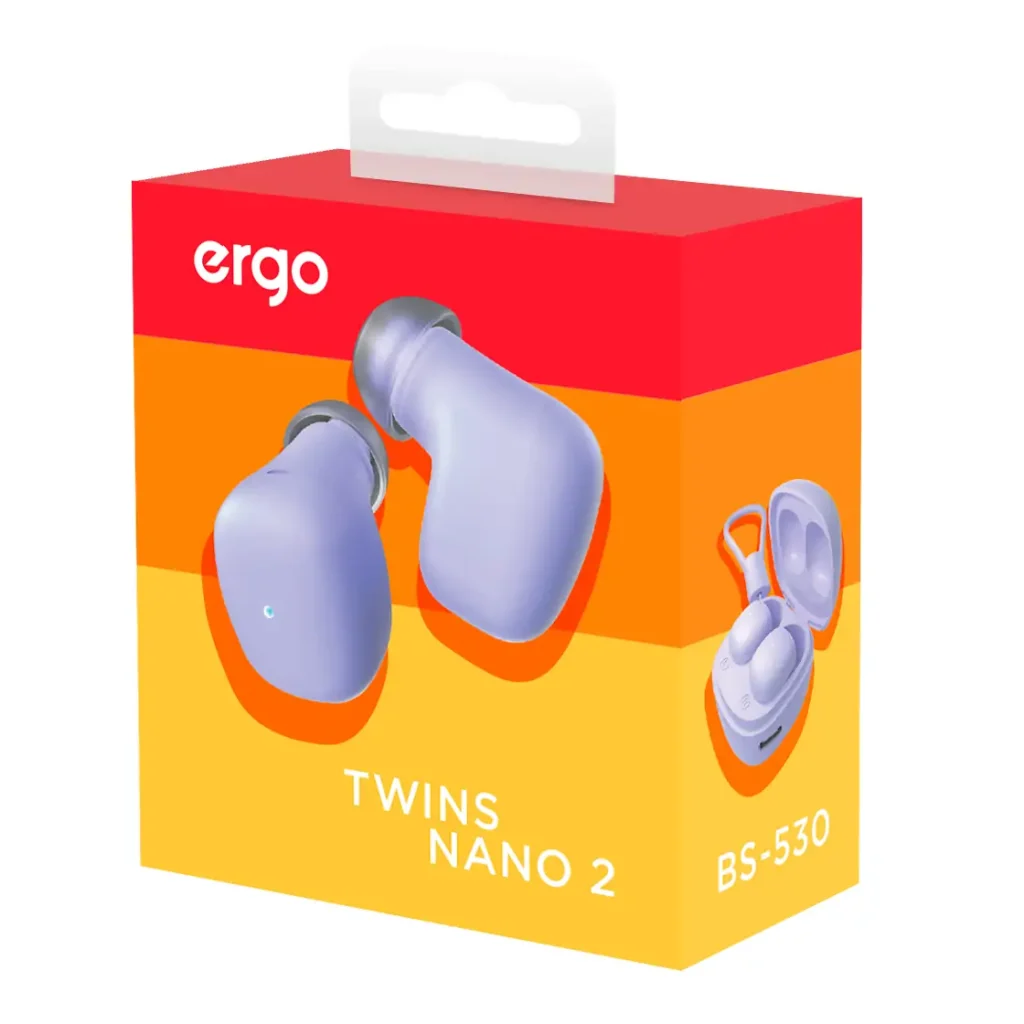 Навушники ERGO BS-530 Twins Nano 2 Фіолетовий UA