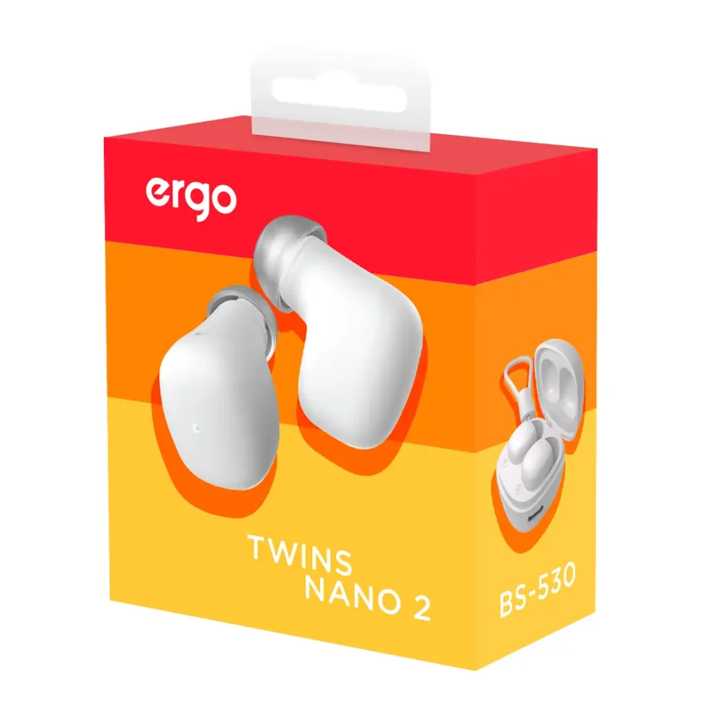 Навушники ERGO BS-530 Twins Nano 2 Білий UA