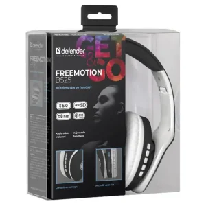 Навушники DEFENDER (63525) FreeMotion B525 чорний + білий UA