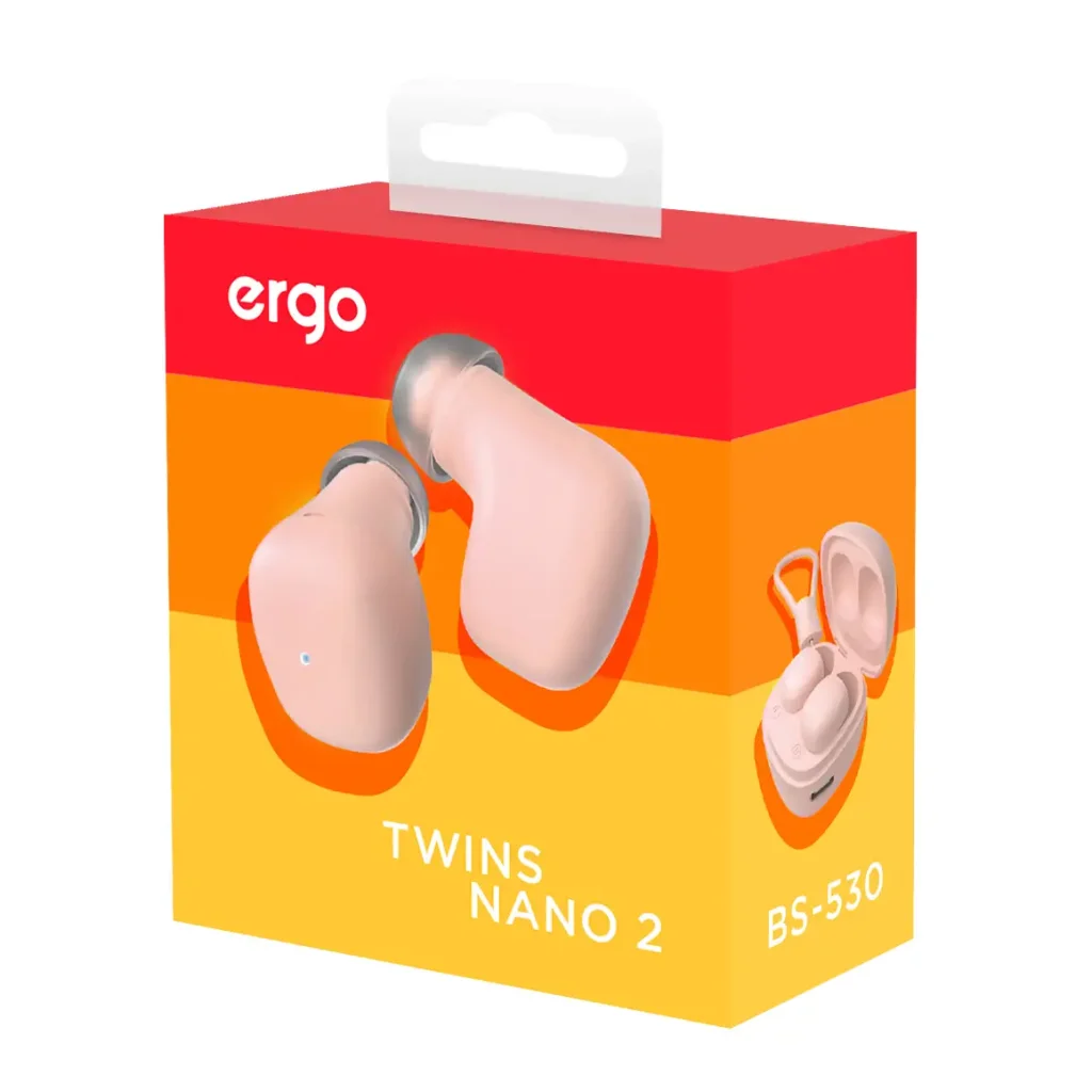 Навушники ERGO BS-530 Twins Nano 2 Рожевий UA
