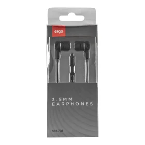Навушники ERGO VM-701 3.5mm Earphones Чорний UA