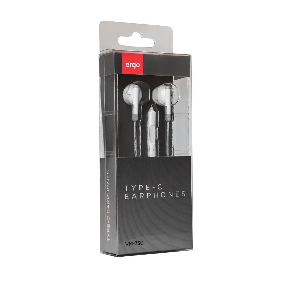 Навушники ERGO VM-730 Type-C Earphones Білий UA