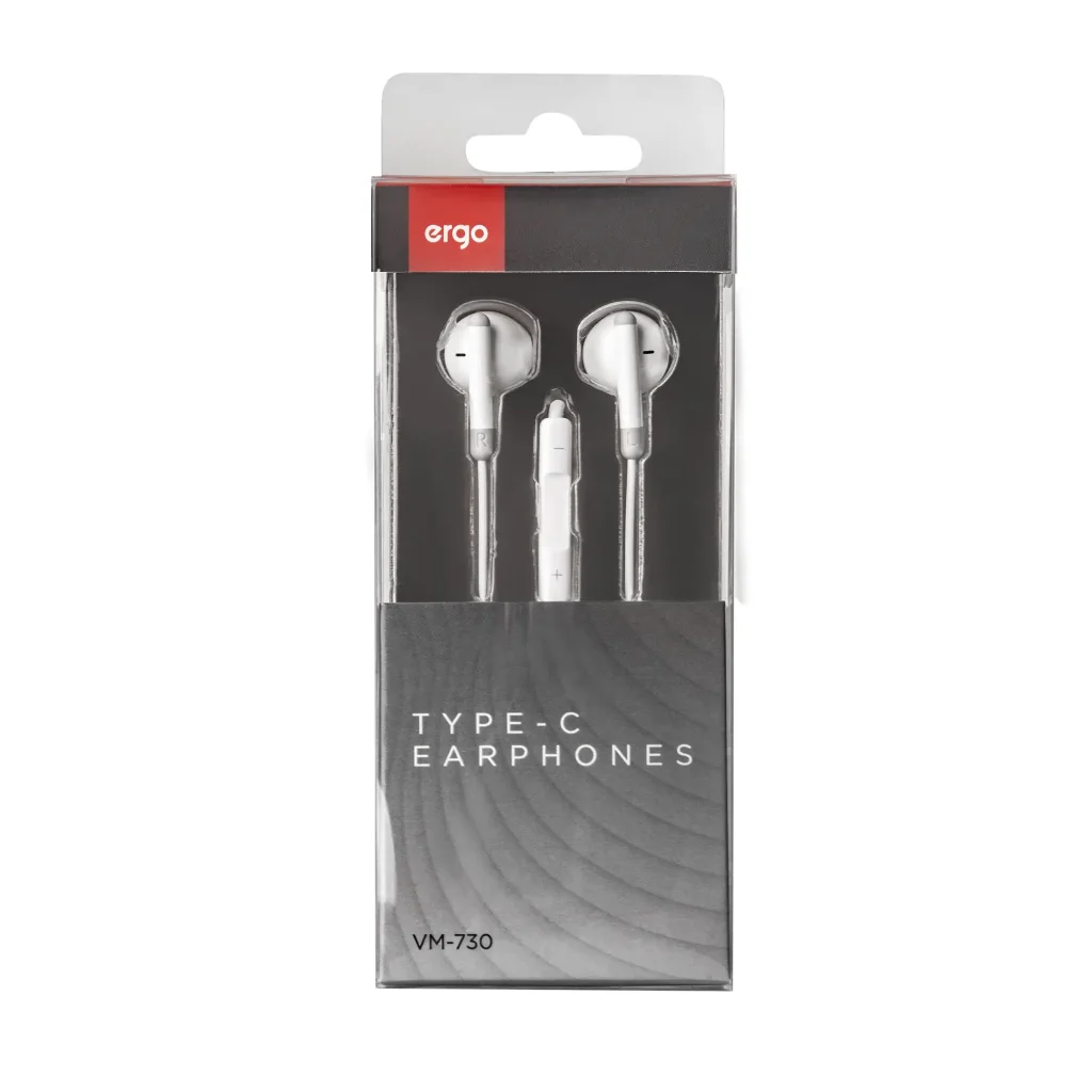 Навушники ERGO VM-730 Type-C Earphones Білий UA