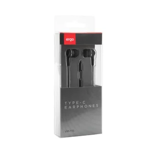Навушники ERGO VM-735 Type-C Earphones Чорний UA