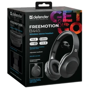 Гарнітура Defender FreeMotion B445 Bluetooth Black (63445) UA