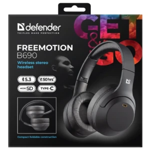 Гарнітура Defender FreeMotion B690 Bluetooth Black (63690) UA