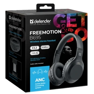 Гарнітура Defender FreeMotion B695 Bluetooth ANC Black (63695) UA
