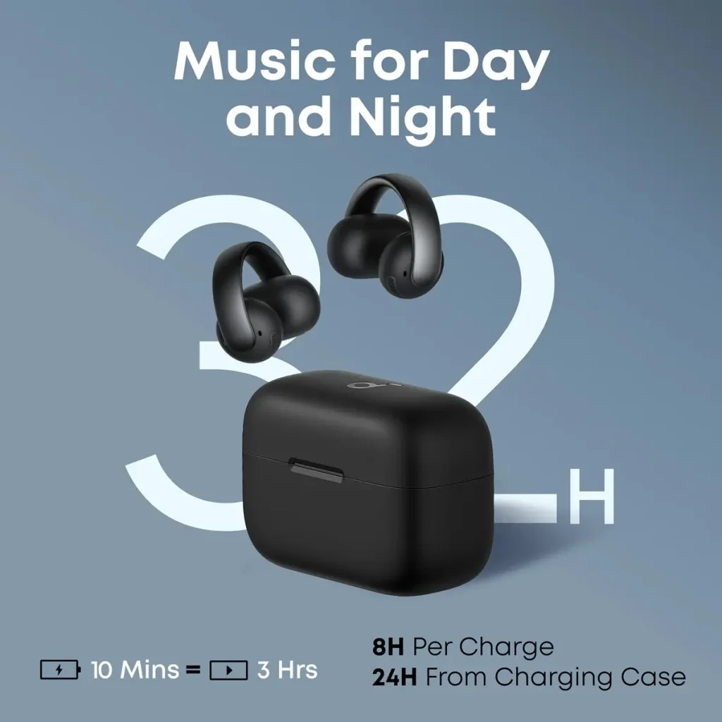 Навушники ANKER SoundCore AeroClip Black UA