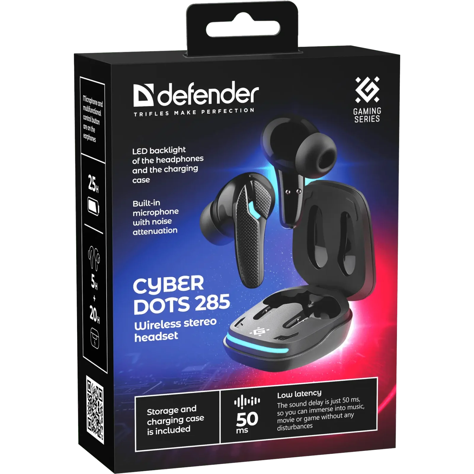 Навушники Defender CyberDots 285 TWS Bluetooth Black (63285) UA