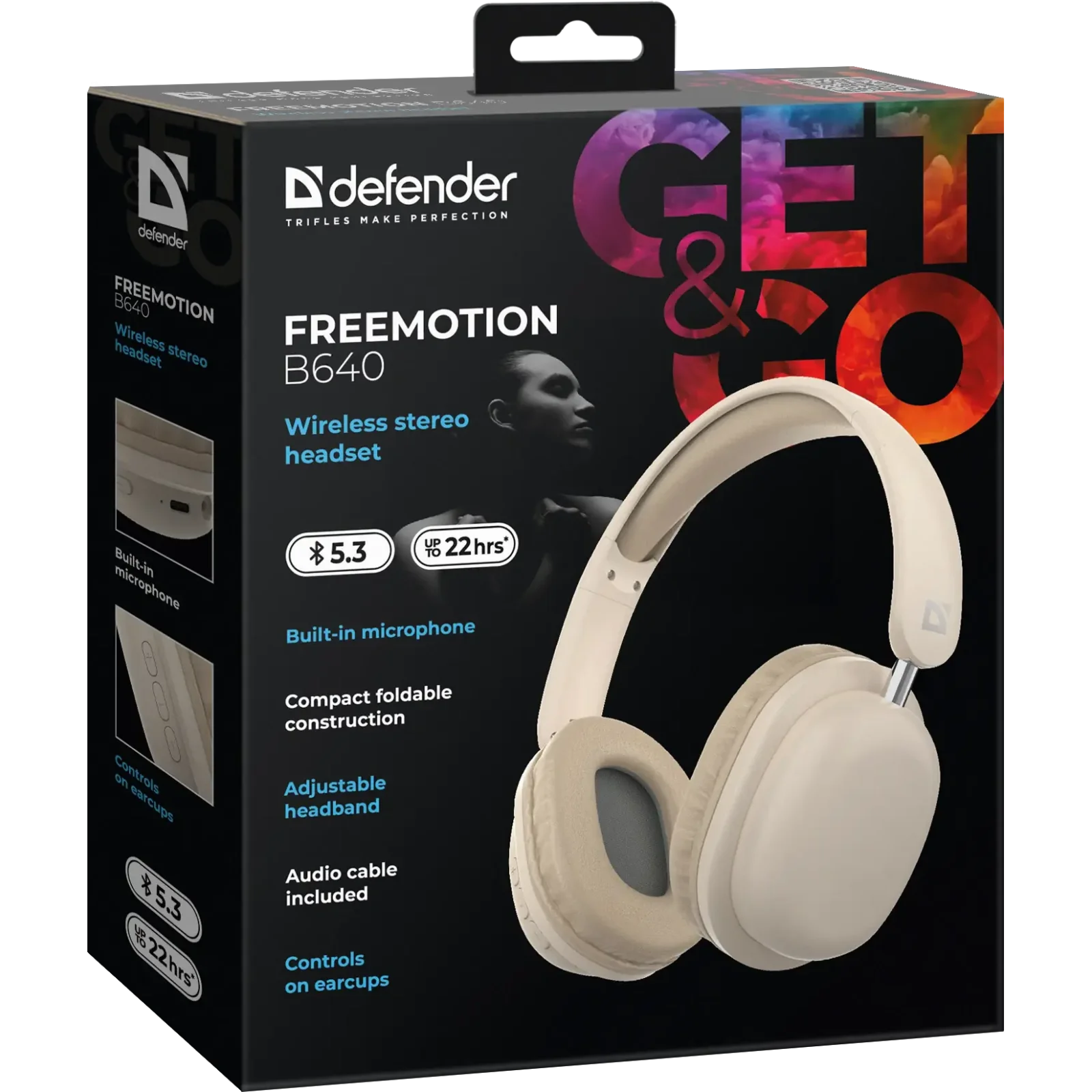 Гарнитура Defender FreeMotion B640 Bluetooth Beige (63642) UA
