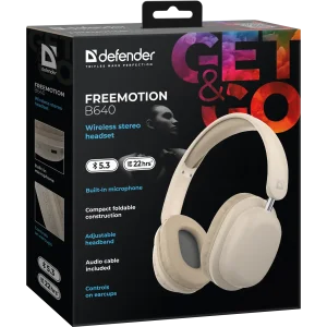 Гарнитура Defender FreeMotion B640 Bluetooth Beige (63642) UA