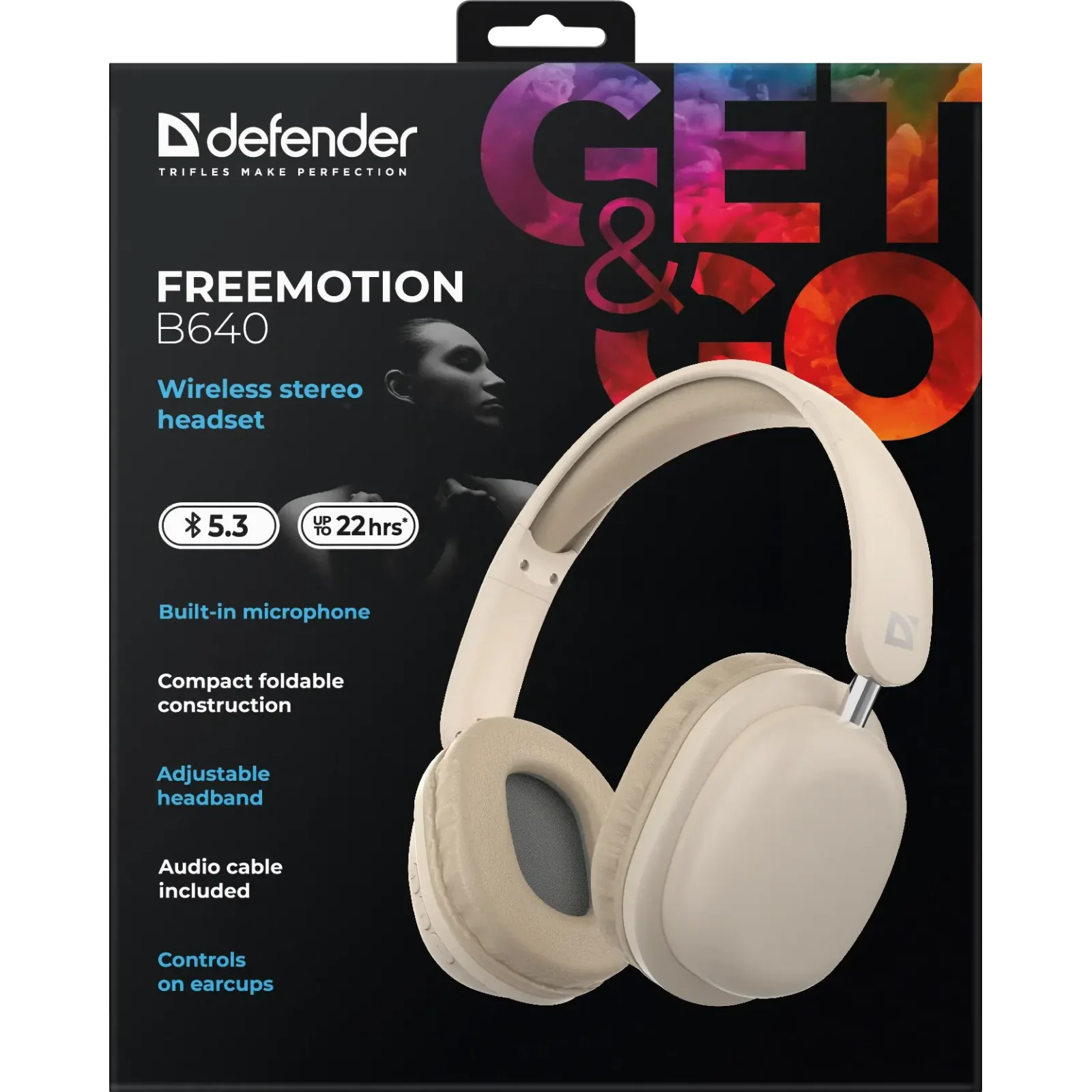 Гарнитура Defender FreeMotion B640 Bluetooth Beige (63642) UA