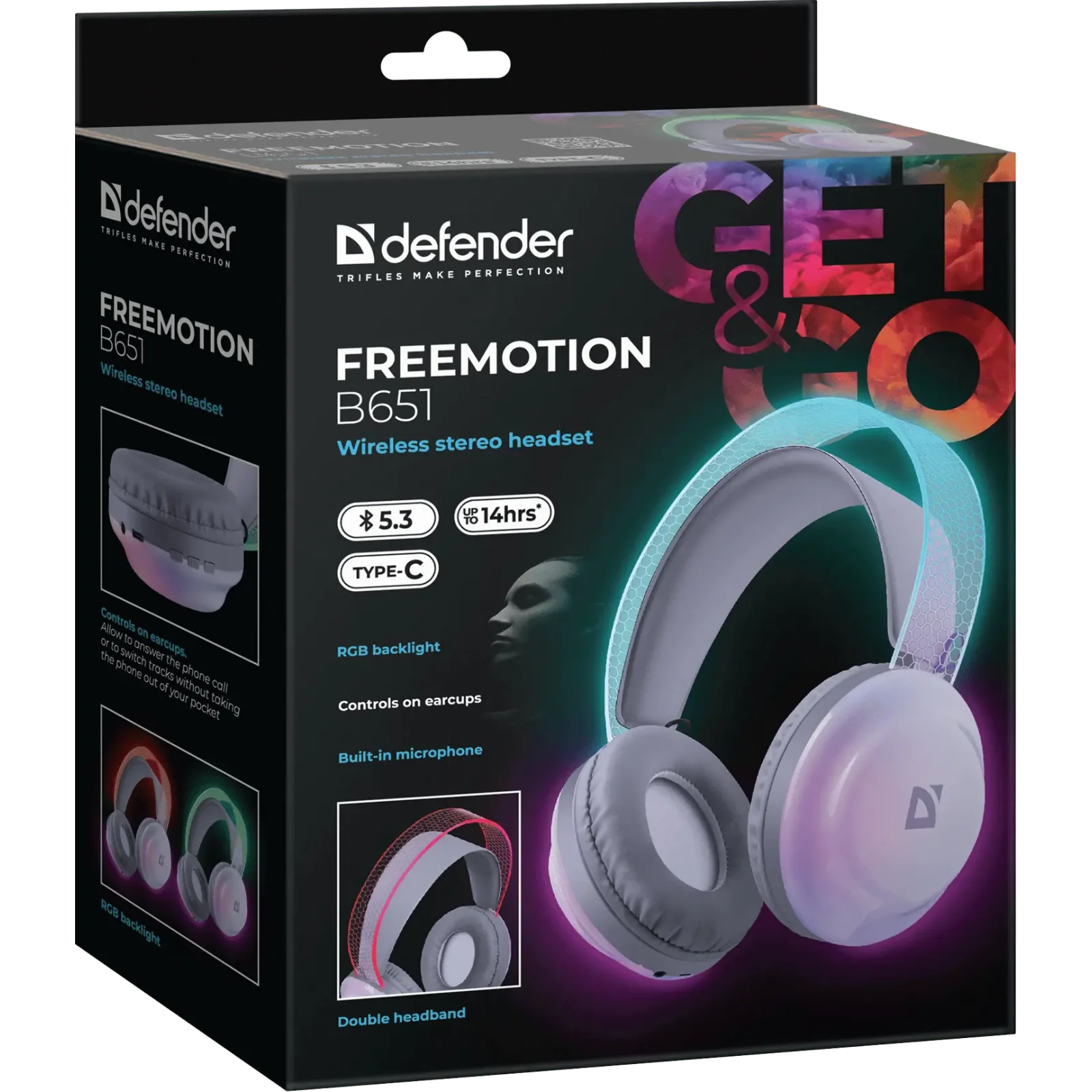 Гарнітура Defender FreeMotion B651 Bluetooth White (63651) UA