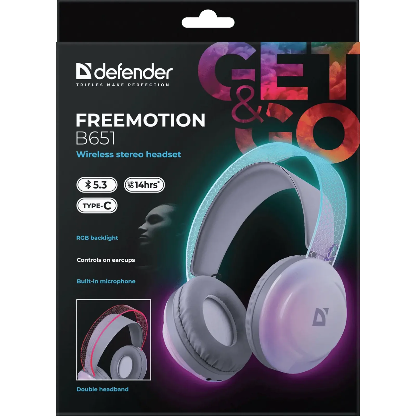 Гарнітура Defender FreeMotion B651 Bluetooth White (63651) UA