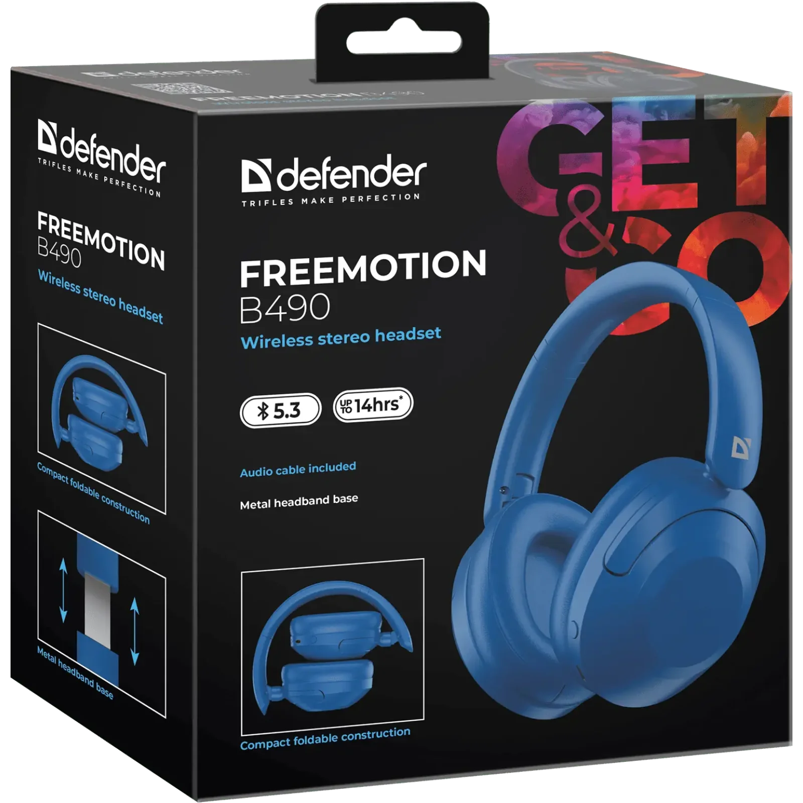 Гарнітура Defender FreeMotion B490 Bluetooth Blue (63491) UA