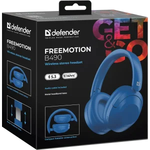 Гарнітура Defender FreeMotion B490 Bluetooth Blue (63491) UA