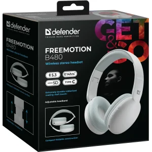 Гарнітура Defender FreeMotion B480 Bluetooth White (63481) UA