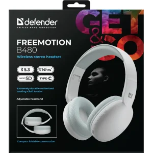 Гарнітура Defender FreeMotion B480 Bluetooth White (63481) UA