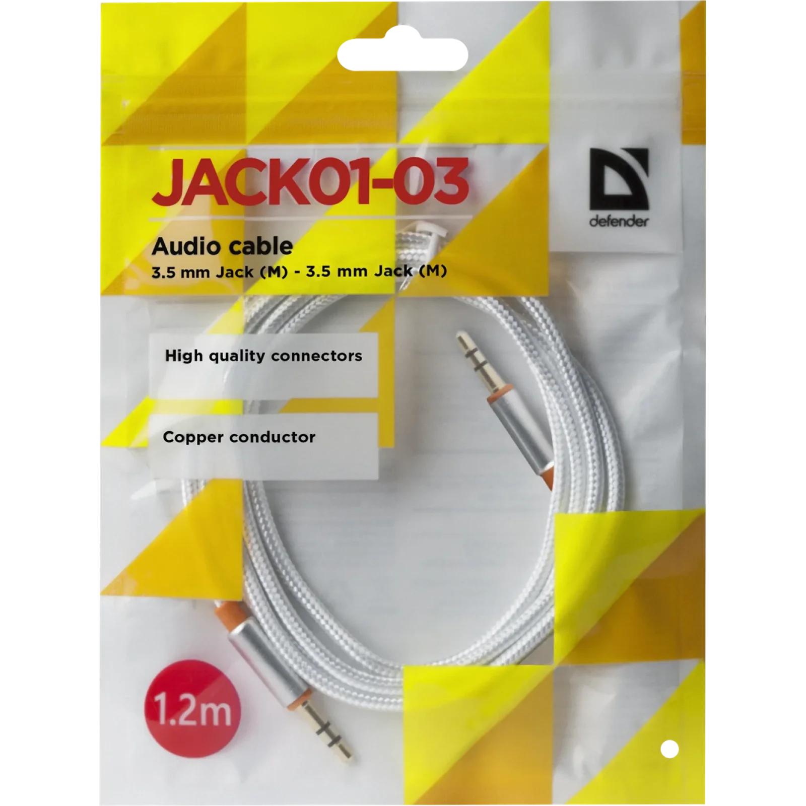 Кабель Defender JACK01-03, White (87513) UA