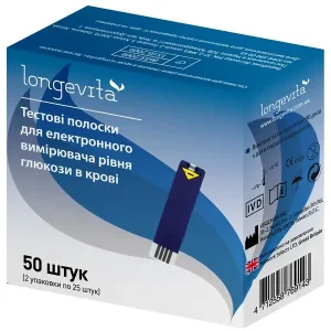 Тест-полоски для глюкометра Longevita (50 шт.) UA