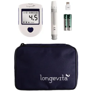 Глюкометр Longevita Система для измерения глюкозы в крови + Тест полоски 100 шт UA