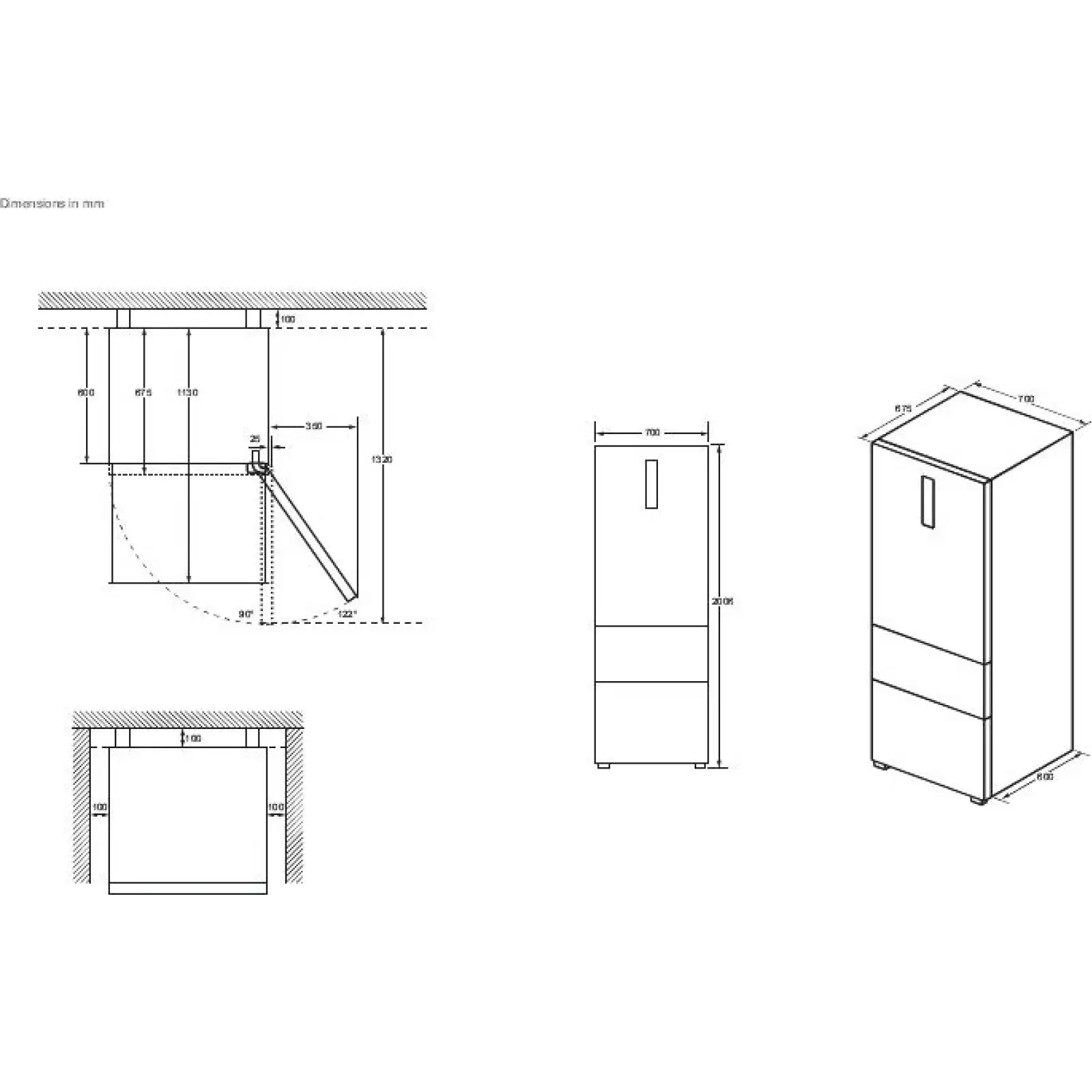 Холодильник Haier HTW7720DNGB UA