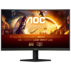 Монитор TFT AOC 27" C27G4ZXE VA Curved FHD 280Hz 300nit 2*HDMI DP Black UA