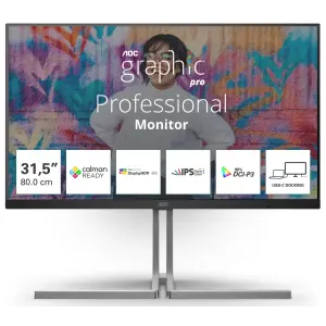 Монітор AOC 31.5" Black (U32U3CV) UA