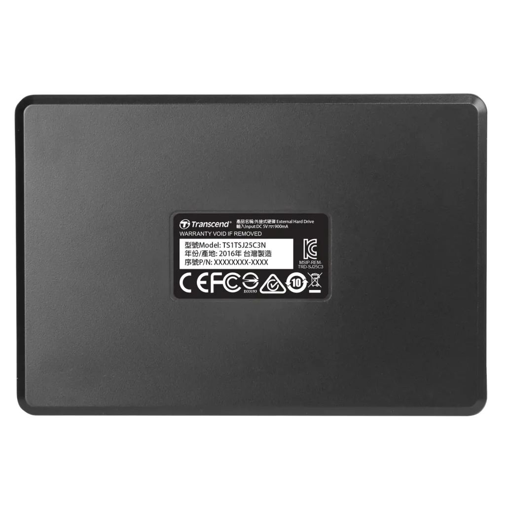 HDD накопичувач зовнішній TRANSCEND 1TB TS1TSJ25C3N USB 3.0 StoreJet 25C3 2.5
