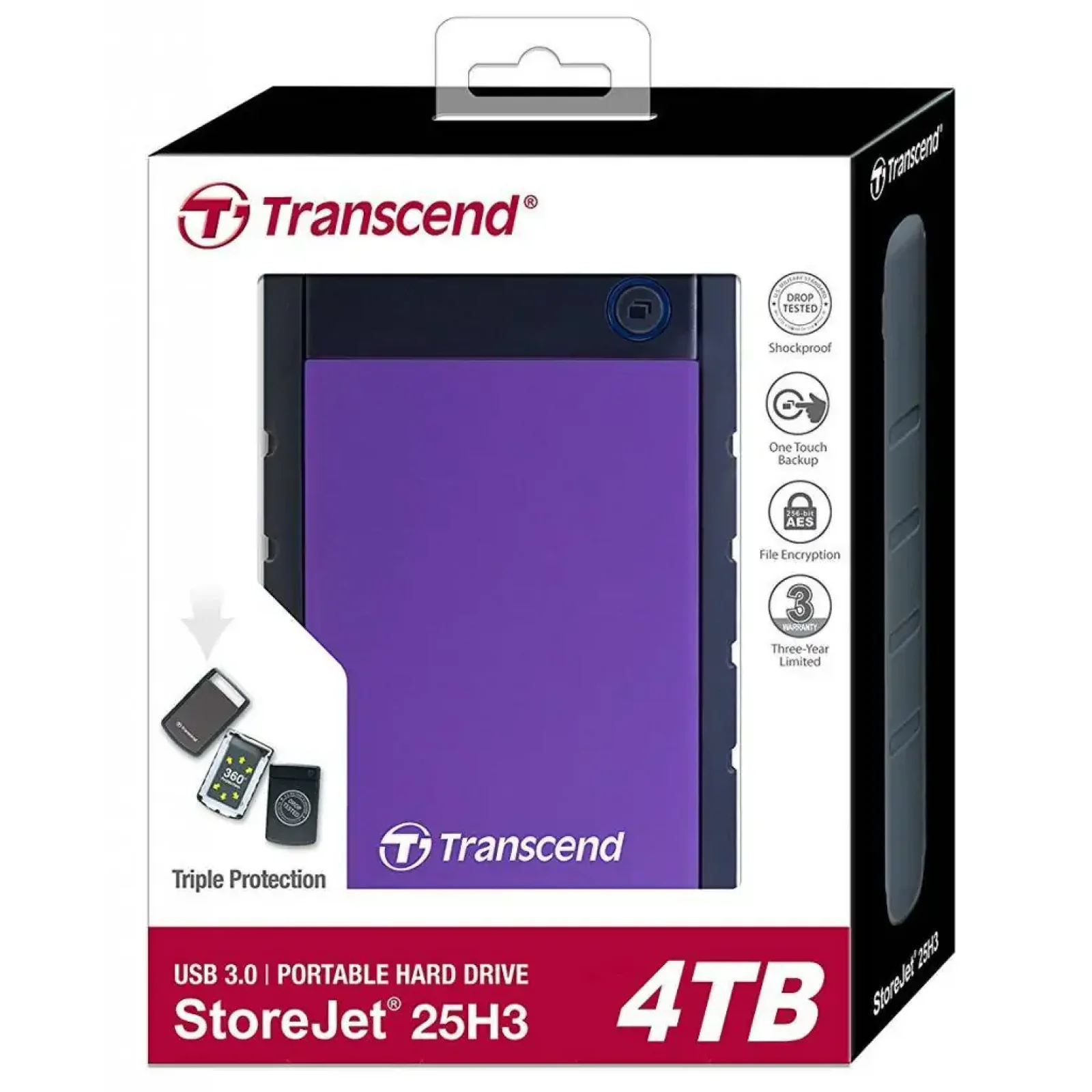 HDD внешний Transcend StoreJet 25H3 (TS4TSJ25H3P) UA