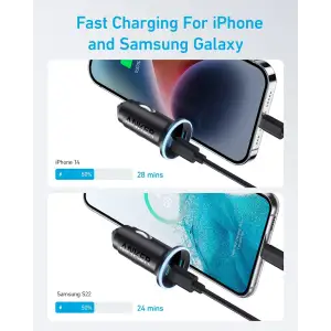 АЗП Anker PowerDrive 323 - 30W PD + 22.5W USB-A Black UA