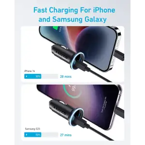 АЗП Anker PowerDrive 323 - 30W PD + 22.5W USB-A Black UA