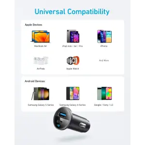 АЗП Anker PowerDrive 323 - 30W PD + 22.5W USB-A Black UA