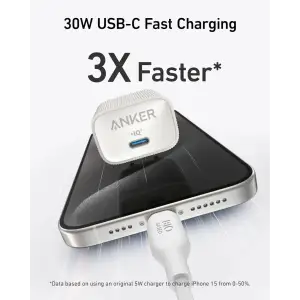 МЗП Anker PowerPort 511 Nano IV - 30W USB-C White UA