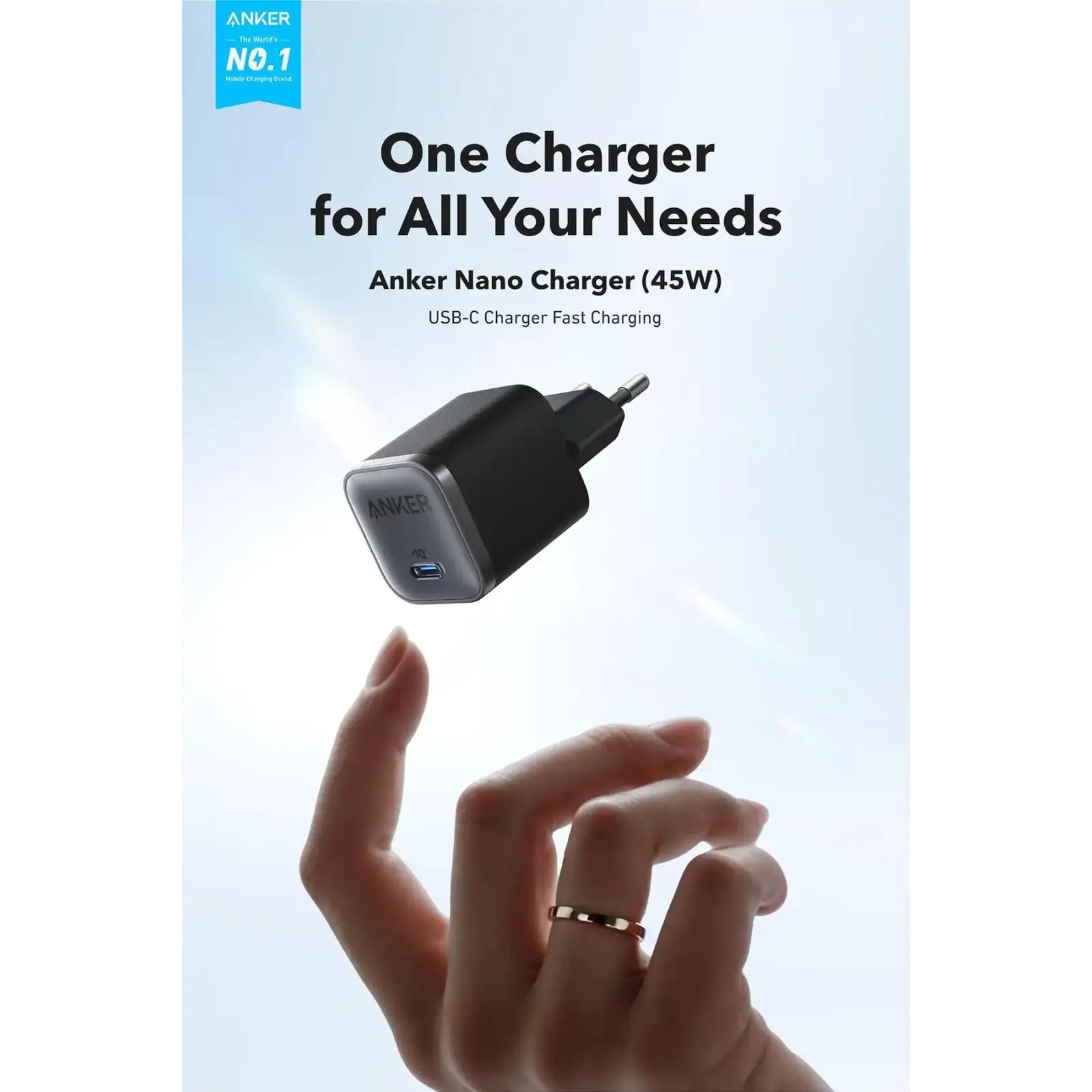 МЗП Anker Nano Charger - 45W USB-C Black UA