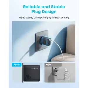 МЗП Anker Charger - 70W, 3xUSB-C PD 3.0 & 1xUSB-A Black UA