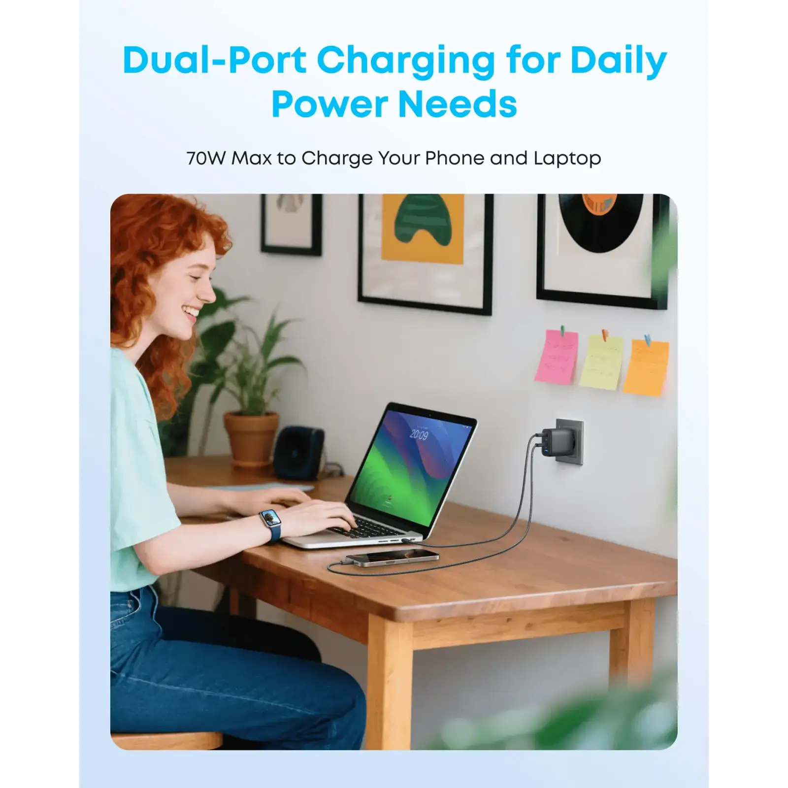 МЗП Anker Charger - 70W, 3xUSB-C PD 3.0 & 1xUSB-A Black UA