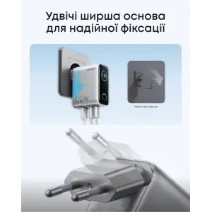 МЗП Anker GaN Charger 100W, 2xUSB-C PD & 1xUSB-A w Display and Cable Dark Gray UA