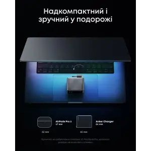 МЗП Anker GaNPrime Charger 160W, 3xUSB-C PD3.1 w Display Silver UA