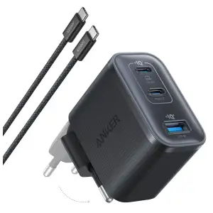 МЗП Anker Charger - 70W, 2xUSB-C PD & 1xUSB-A Black UA